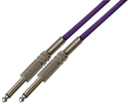 6.35mm (1/4") Mono Jack to Jack Guitar Cable 5m (Various Colours)