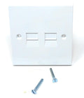 DRUT Twin BT Line Secondary Slave Extension Telephone Socket Faceplate 4/3A Type With IDC Connectors