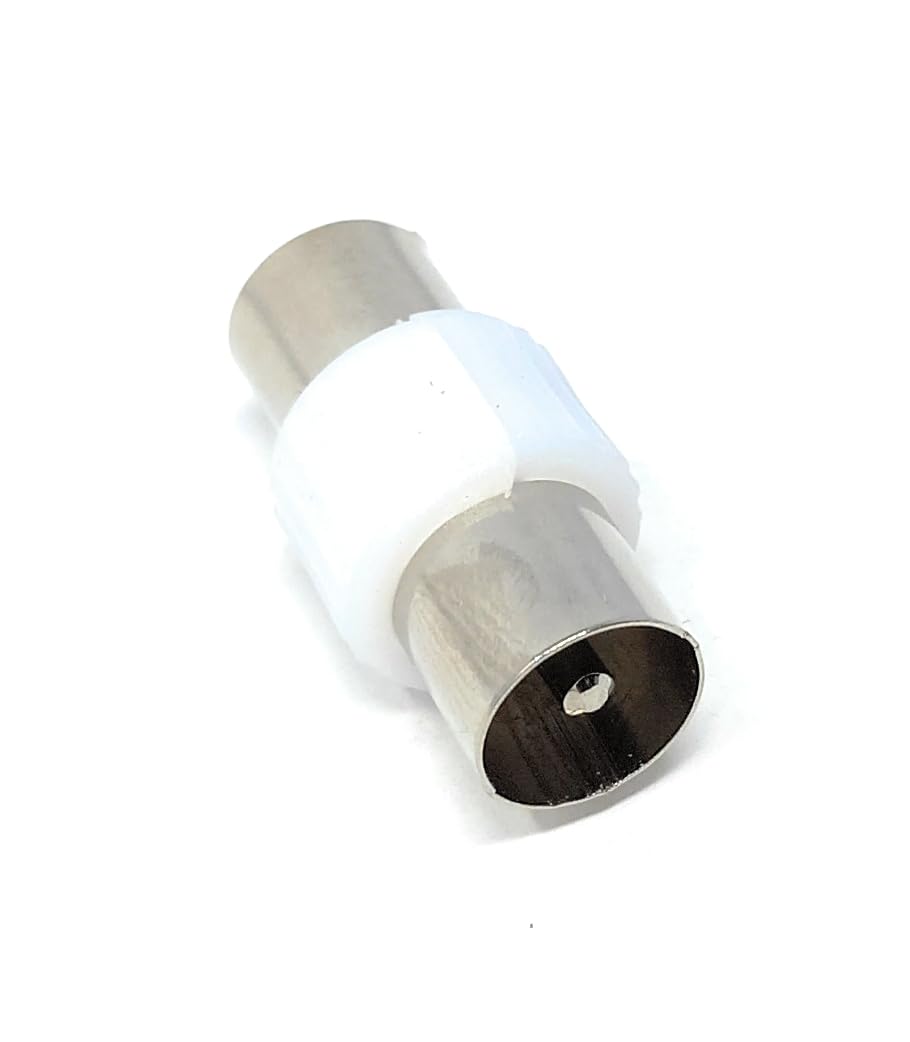 DRUT TV Aerial Coaxial Coupler, Male to Male, RF Coax Aerial Adapter, Antenna Cable Adapter