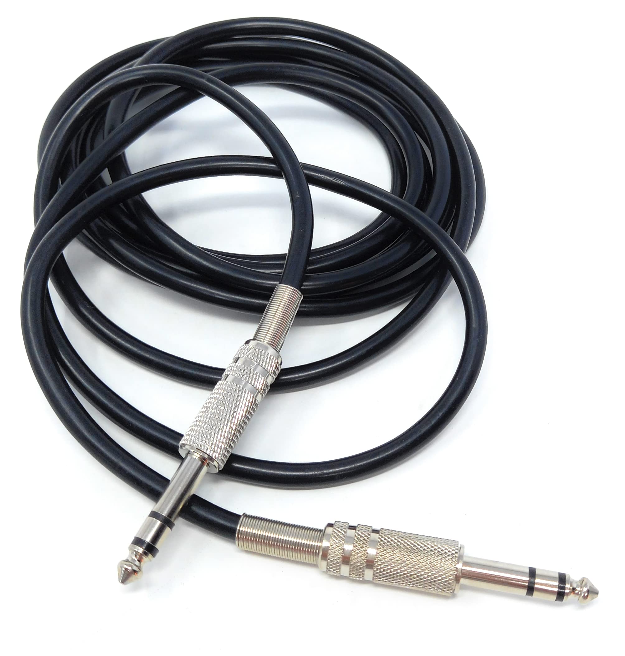 DRUT 6.35mm Male to 6.35mm Male Stereo Audio Cable, 1/4" TRS Connectors For Professional Music Instruments & Home Audio