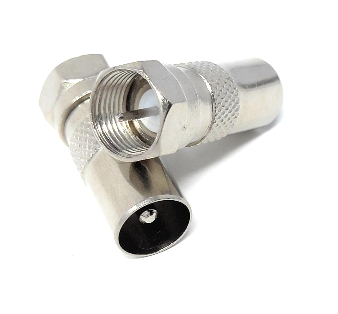 DRUT F Type Male Plug to TV RF Male Male Freeview Aerial Antenna Cable Lead Adapter Converter