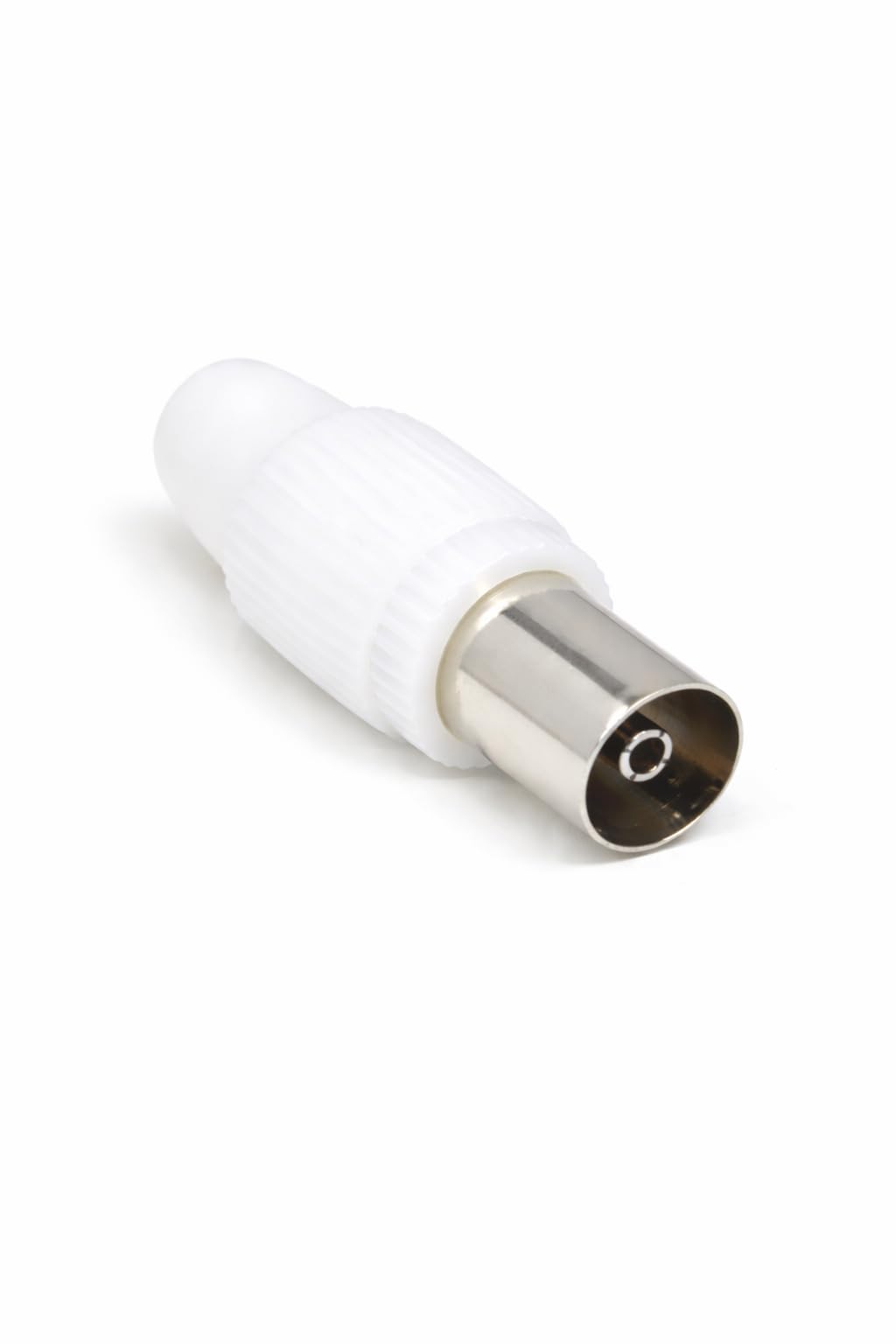 DRUT TV Female RF Socket Adapter, Screw-On Coax Connector for Freeview Aerial Cable, No Soldering Required, Easy Install TV Aerial Adapter for Coaxial Cable Connections