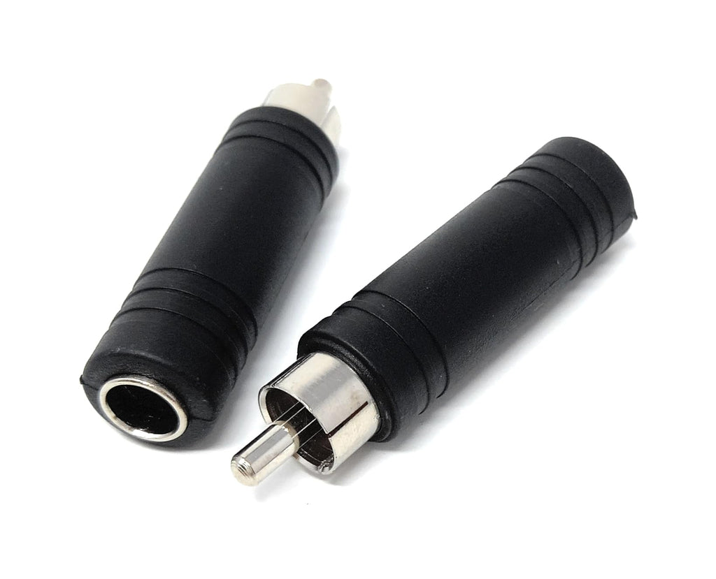 DRUT 6.35mm Mono Jack Socket to RCA Male Phono Plug Adapter