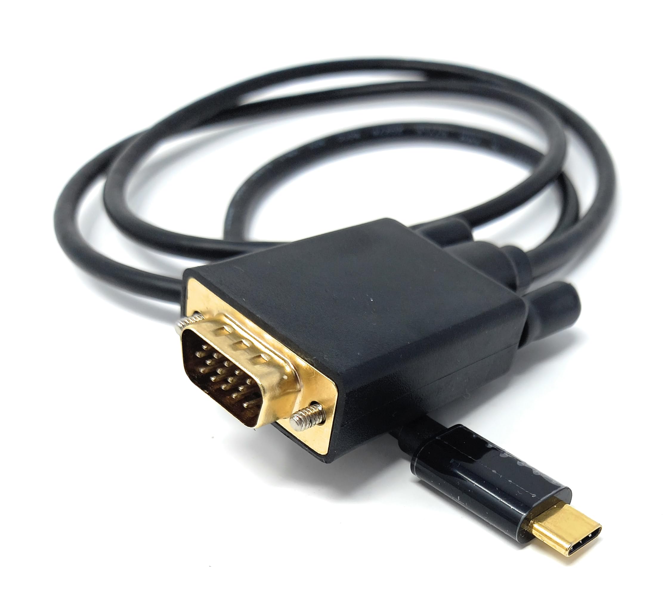 DRUT USB C to VGA Cable, Type-C Male to VGA Male Adapter Lead Supports 11920 x 1080, 1080P 60Hz Compatible with Computer, Monitor, Projector, TV