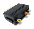DRUT SCART Plug Male to 3 RCA Female AV Audio Video Adapter Converter for TV DVD VCRs Game Consoles