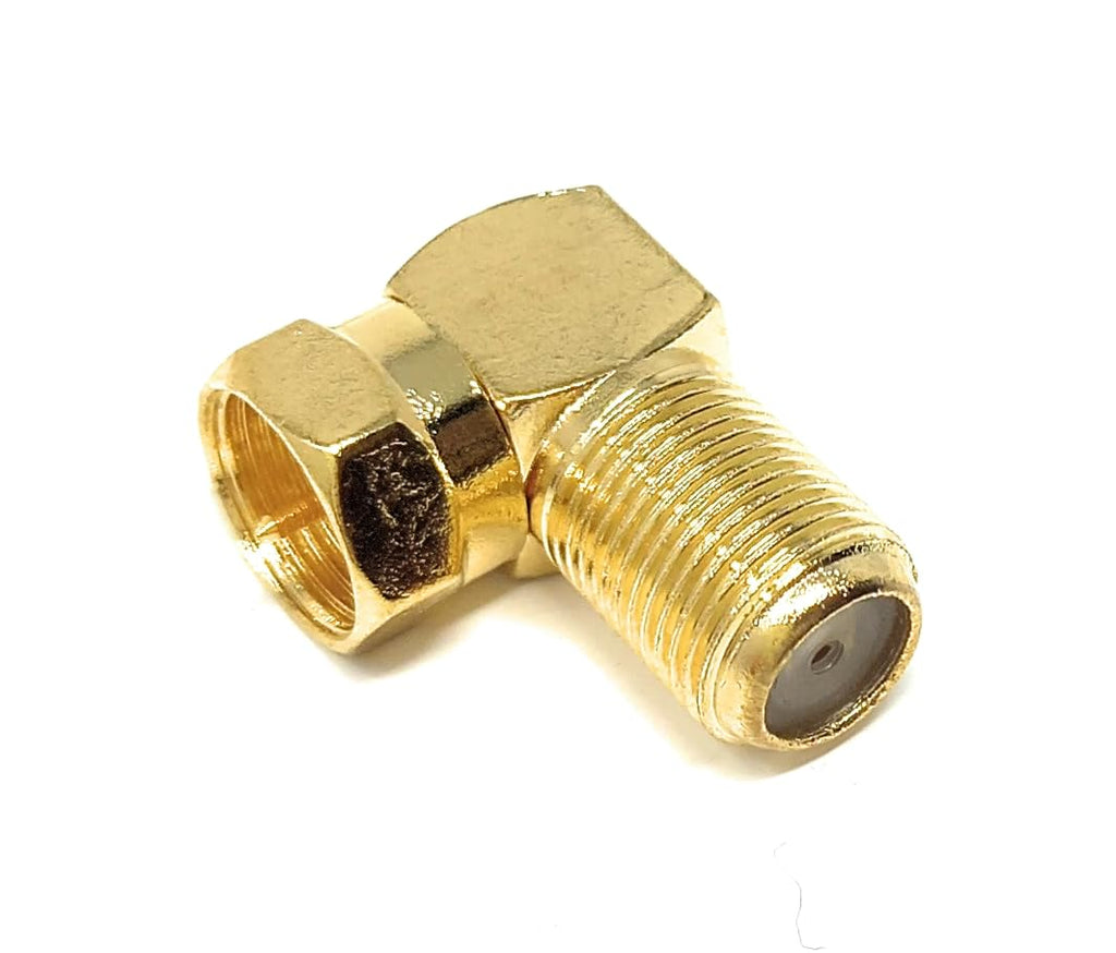 DRUT F Type Male to Female Socket Right Angle Coupler Satellite Cable Adapter