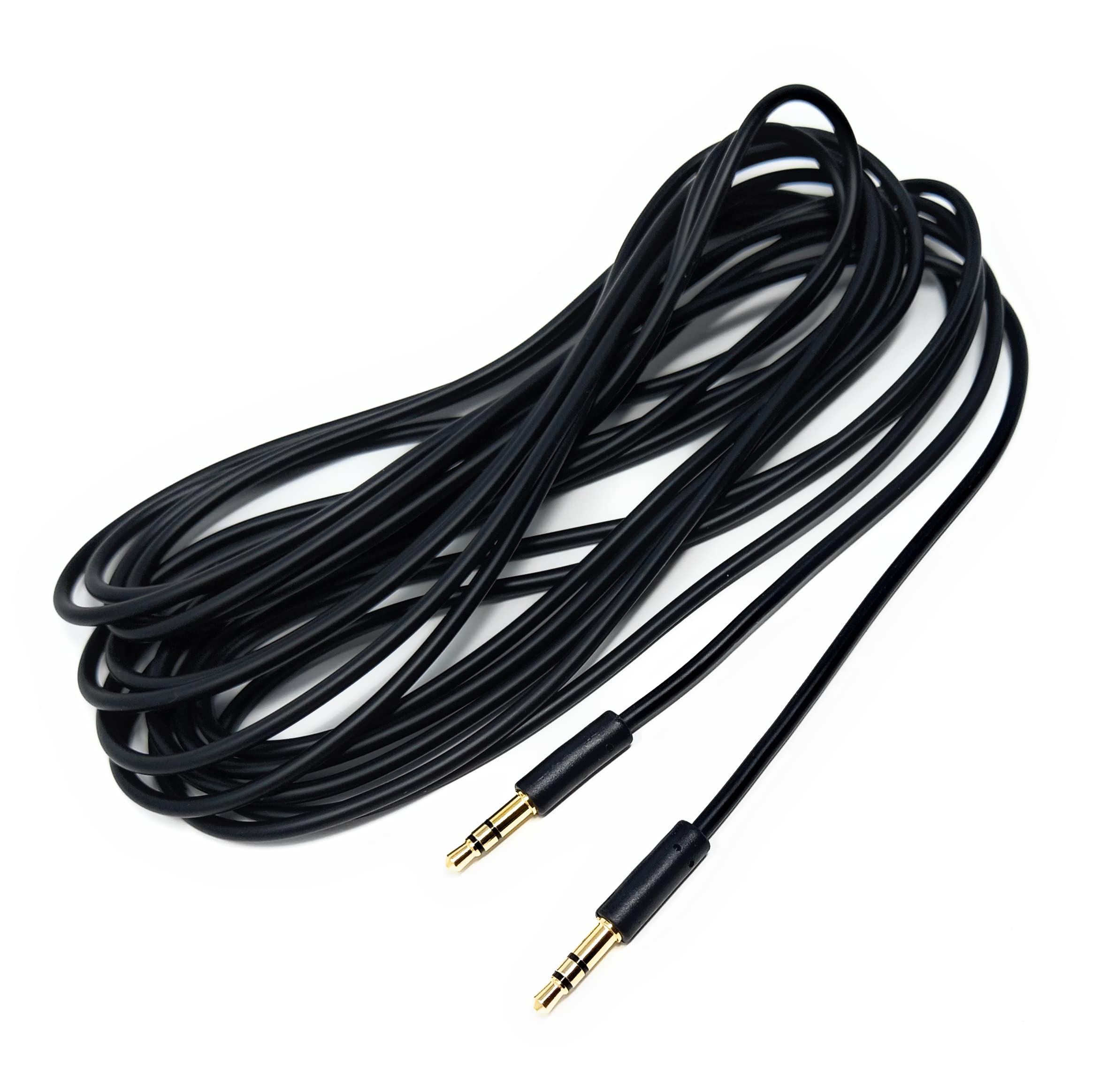 DRUT 3.5mm Stereo Audio Jack Plug to Plug, Male to Male AUX, Slim Flexible Lead Cable