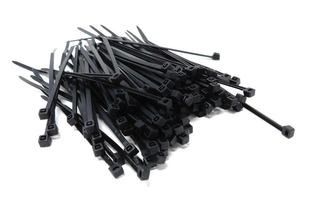 Nylon Cable Ties, 100mm x 2.5mm, Pack of 100, Plastic Zip Tie Wraps, Self-Locking