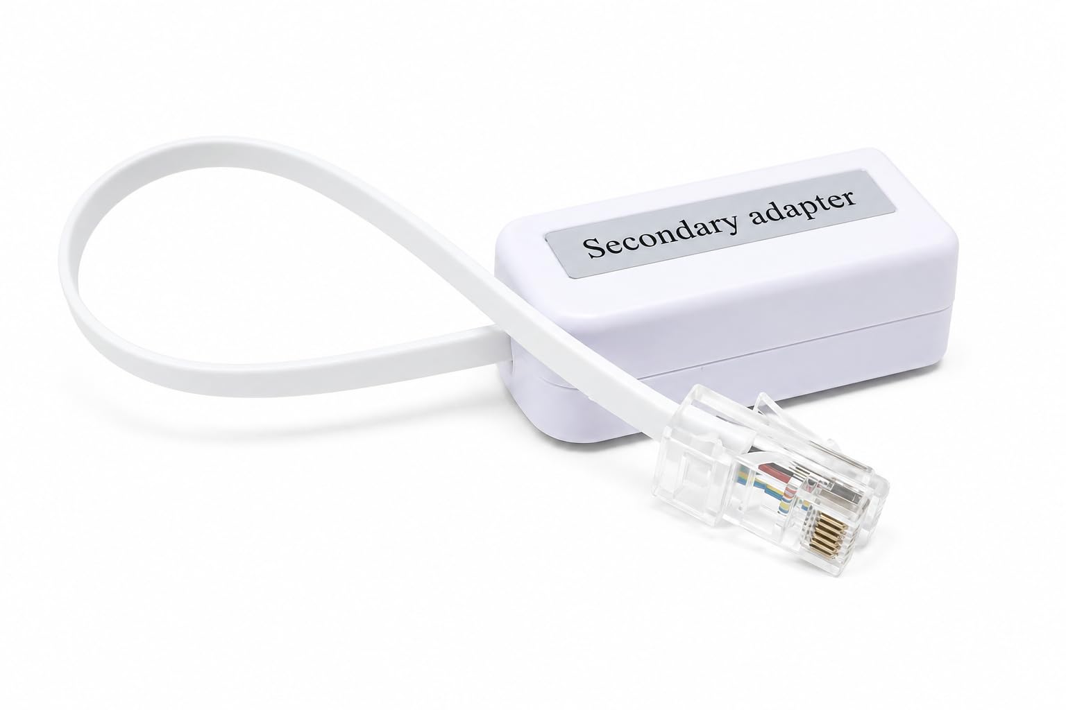 DRUT RJ45 to BT Telephone Socket Adapter with Cable, Secondary Phone Line Converter, RJ45 Male to BT Female Landline Adaptor for Broadband, Router, Modem, Fax & Telephone Connection