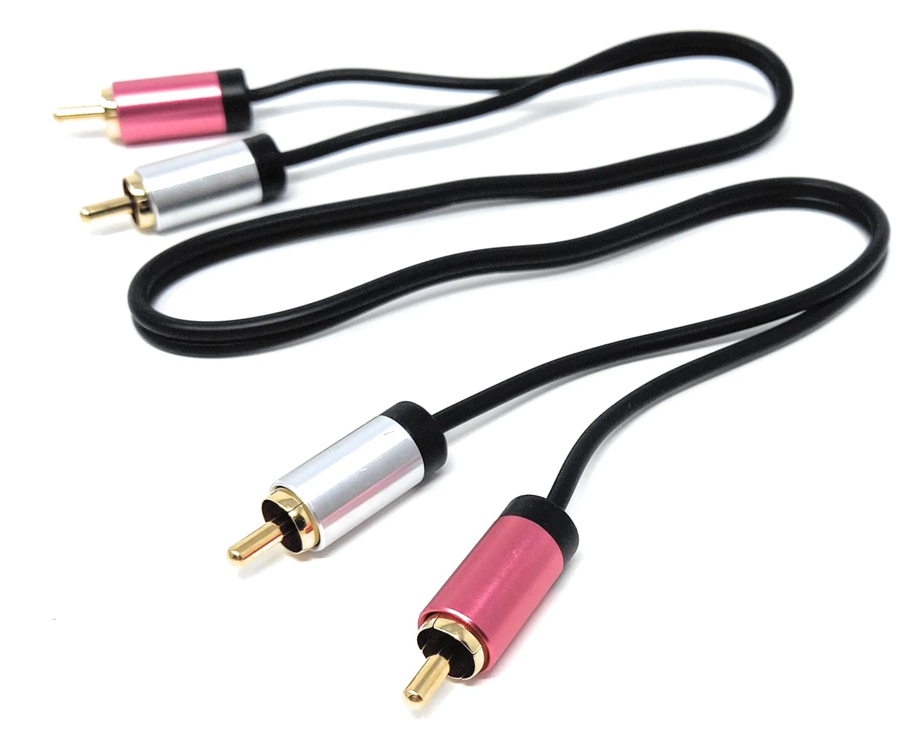 DRUT 2 x Rca Male to 2 x Rca Male Phono Audio Stereo Cable for Subwoofer, Hi-Fi Home Theater, Hi-Fi Systems, DVD, CD Player, DJ Mixer, Turntable