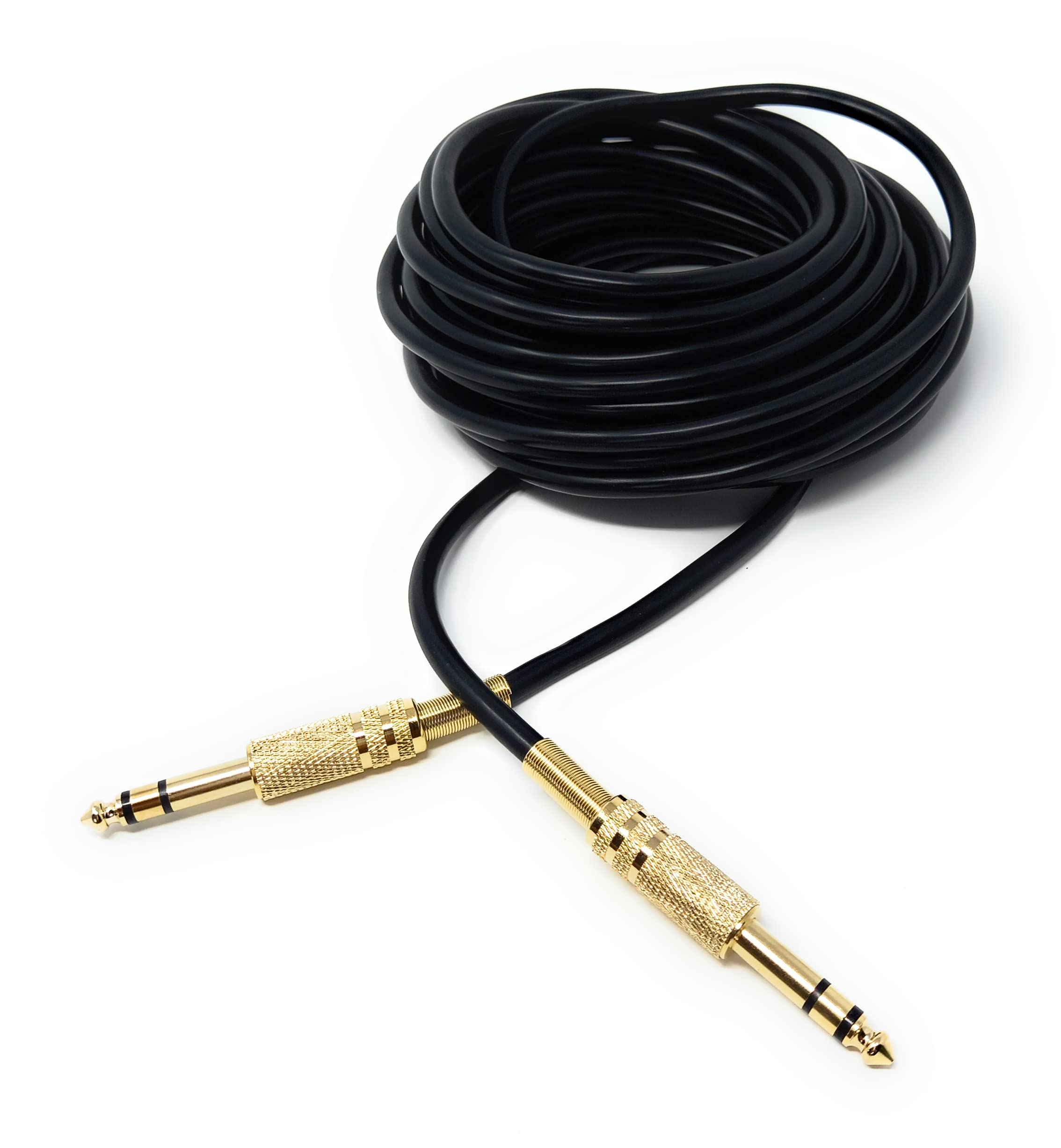 DRUT 6.35mm Male to 6.35mm Male Stereo Audio Cable, 1/4" TRS Connectors For Professional Music Instruments & Home Audio