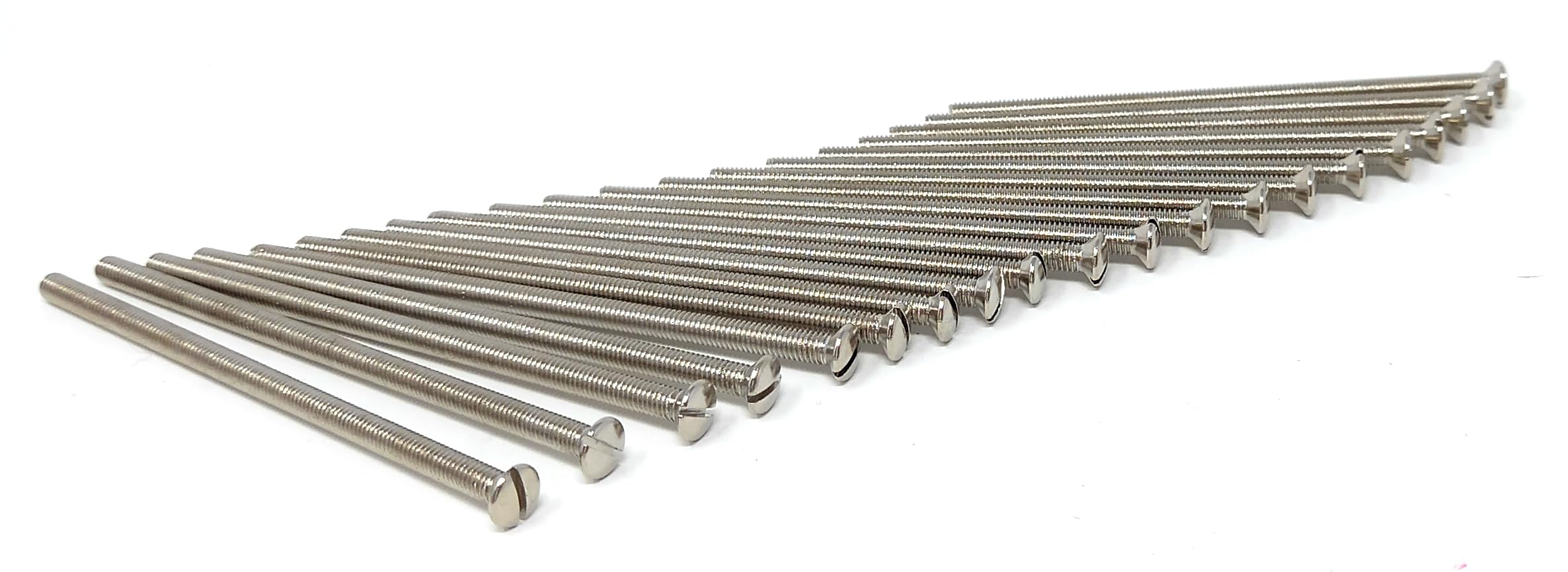 M3.5 Slotted Raised Countersunk Electrical Socket, Faceplate, Surface, Light Switch Screws, Nickel Plated