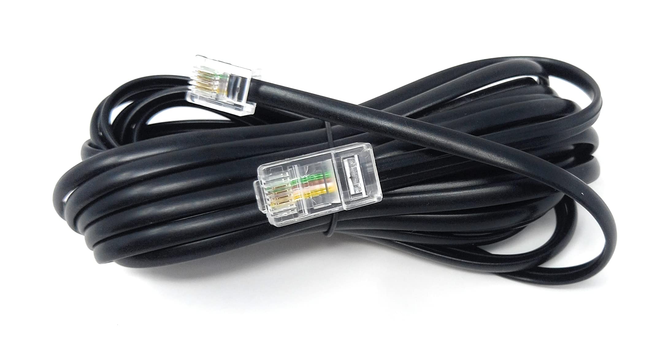 DRUT Flat RJ11 to RJ45 Male to Male 4 wire Broadband, Modem Cable Lead