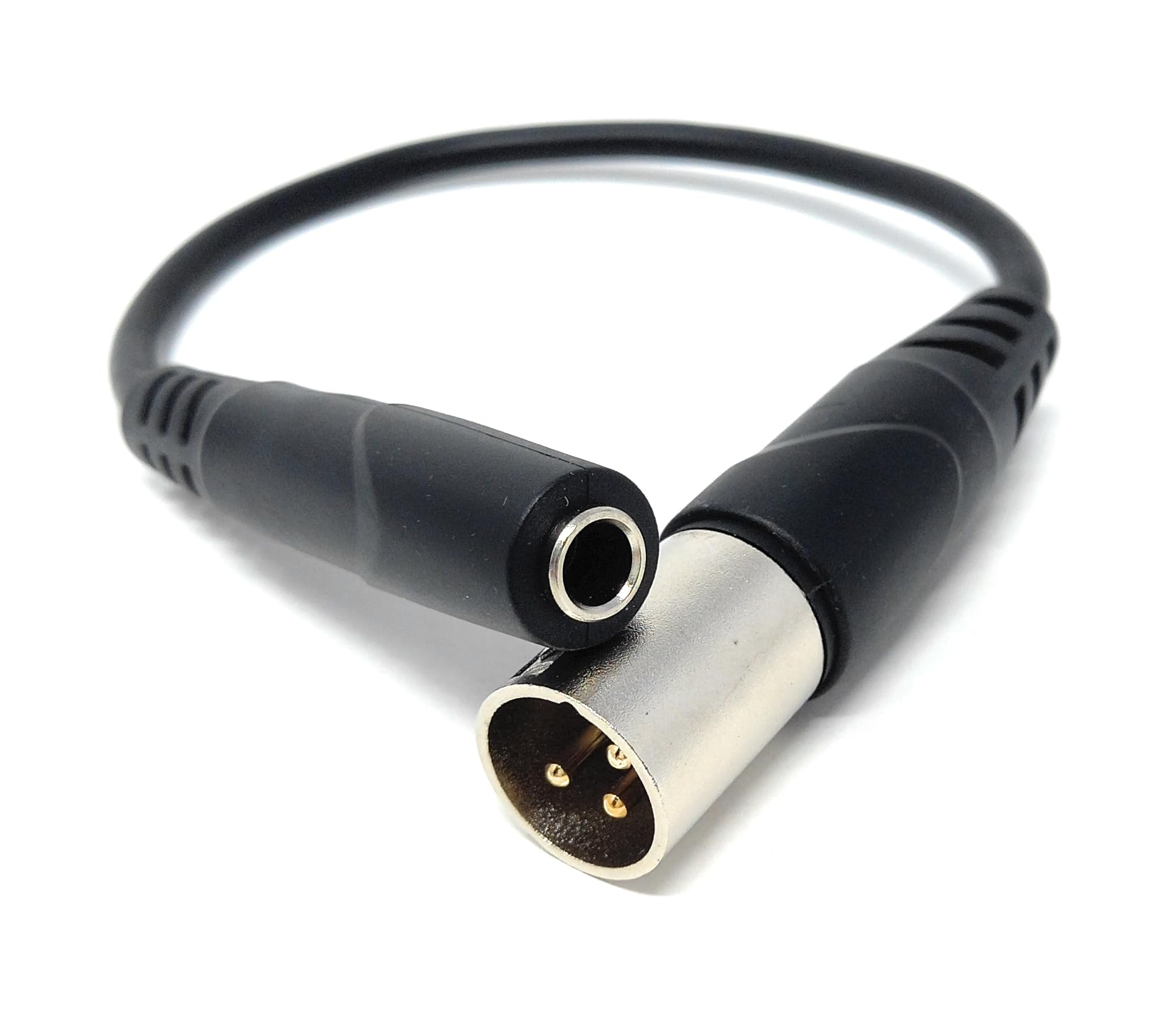 DRUT 3-Pin XLR Male to 6.35mm 1/4" Stereo Jack Socket Cable, Soft, Flexible, Gold Plated, for Audio, DJ, Live Events, Music Instruments