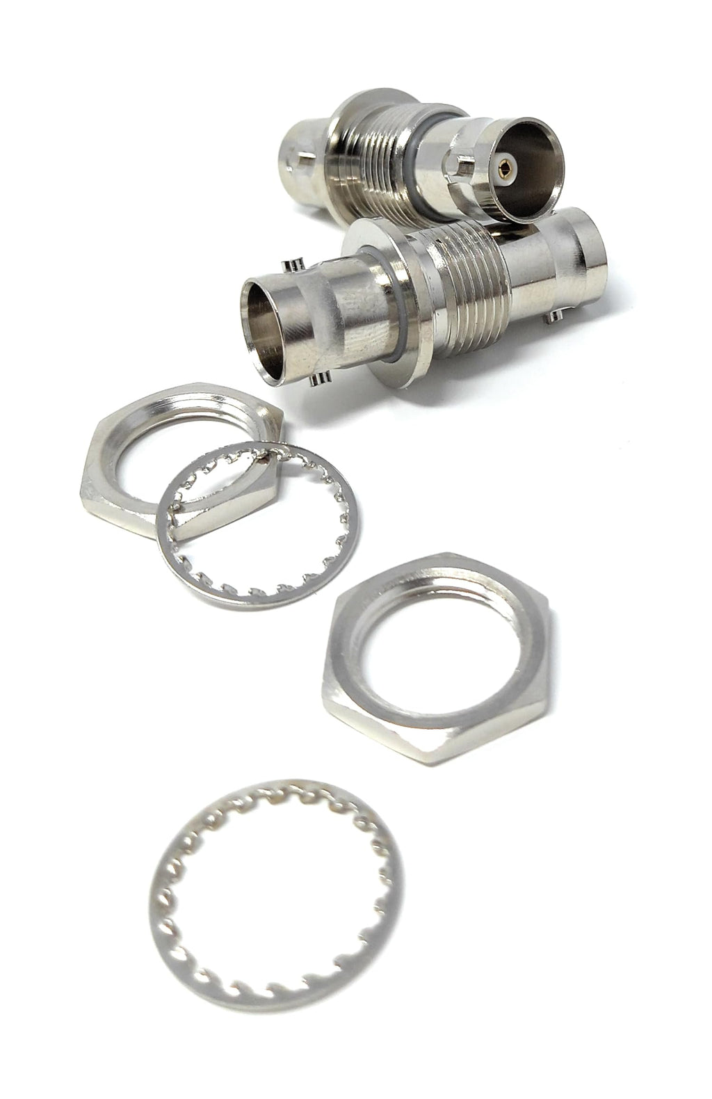 DRUT 2pcs. BNC to BNC Coupler Panel Mount Socket to Socket Feed Through Adaptor 50 ohm
