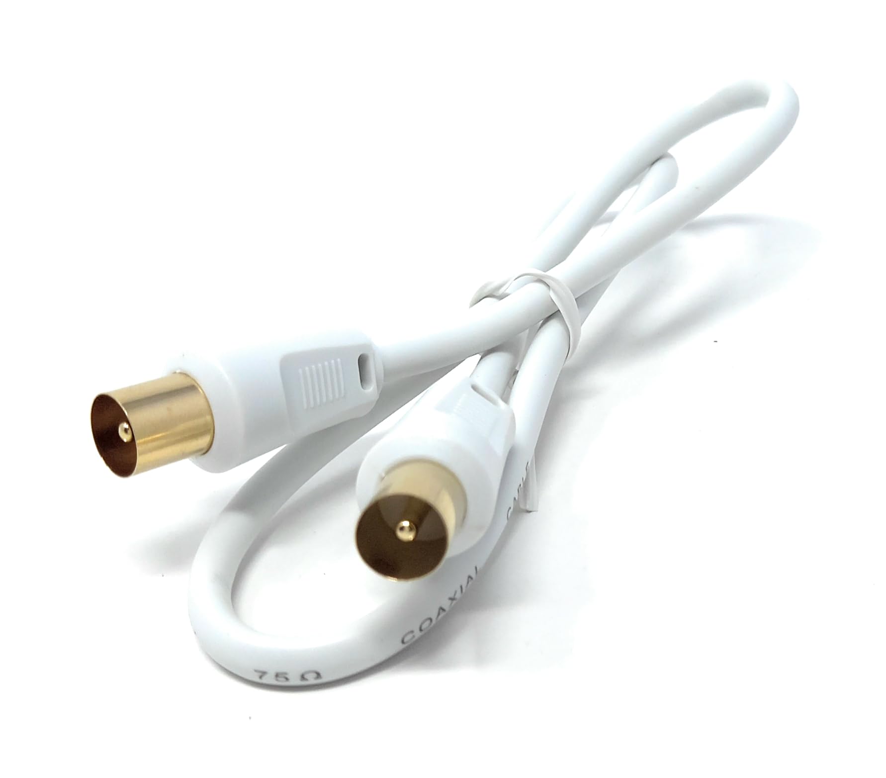 DRUT TV Male to Male Plug Coaxial Cable RG6 Aerial Digital Antenna RF Fly Lead Cable