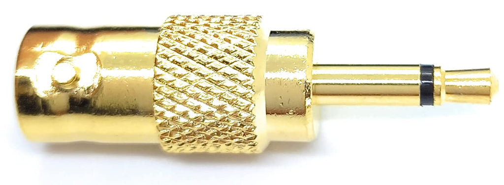 BNC Female to 3.5mm Mono Jack Male Plug Adapter – CCTV Camera Video Audio Cable Connector – Gold-Plated, AV Converter for DVR, Monitor, Microphone, Surveillance Systems