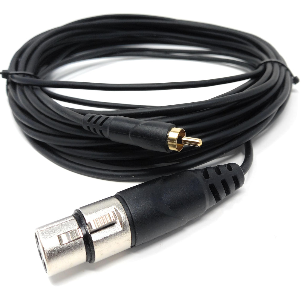 DRUT 3-Pin XLR Female to RCA Phono Audio Cable – Gold-Plated Connector, Soft, flexible PVC Coat, for Microphone, CD Player, Speaker, Mixer & Amplifier