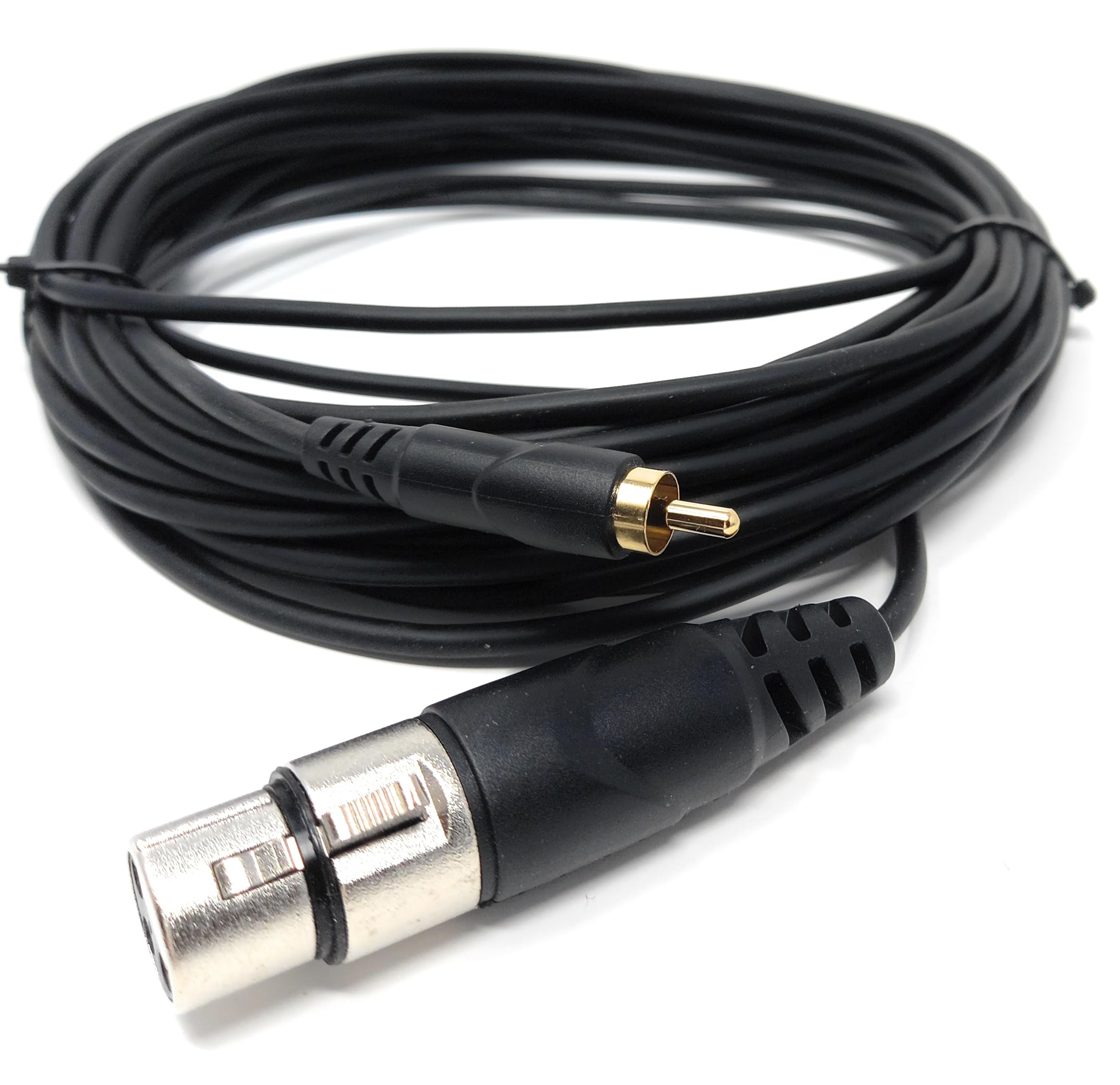 DRUT 3-Pin XLR Female to RCA Phono Audio Cable – Gold-Plated Connector, Soft, flexible PVC Coat, for Microphone, CD Player, Speaker, Mixer & Amplifier