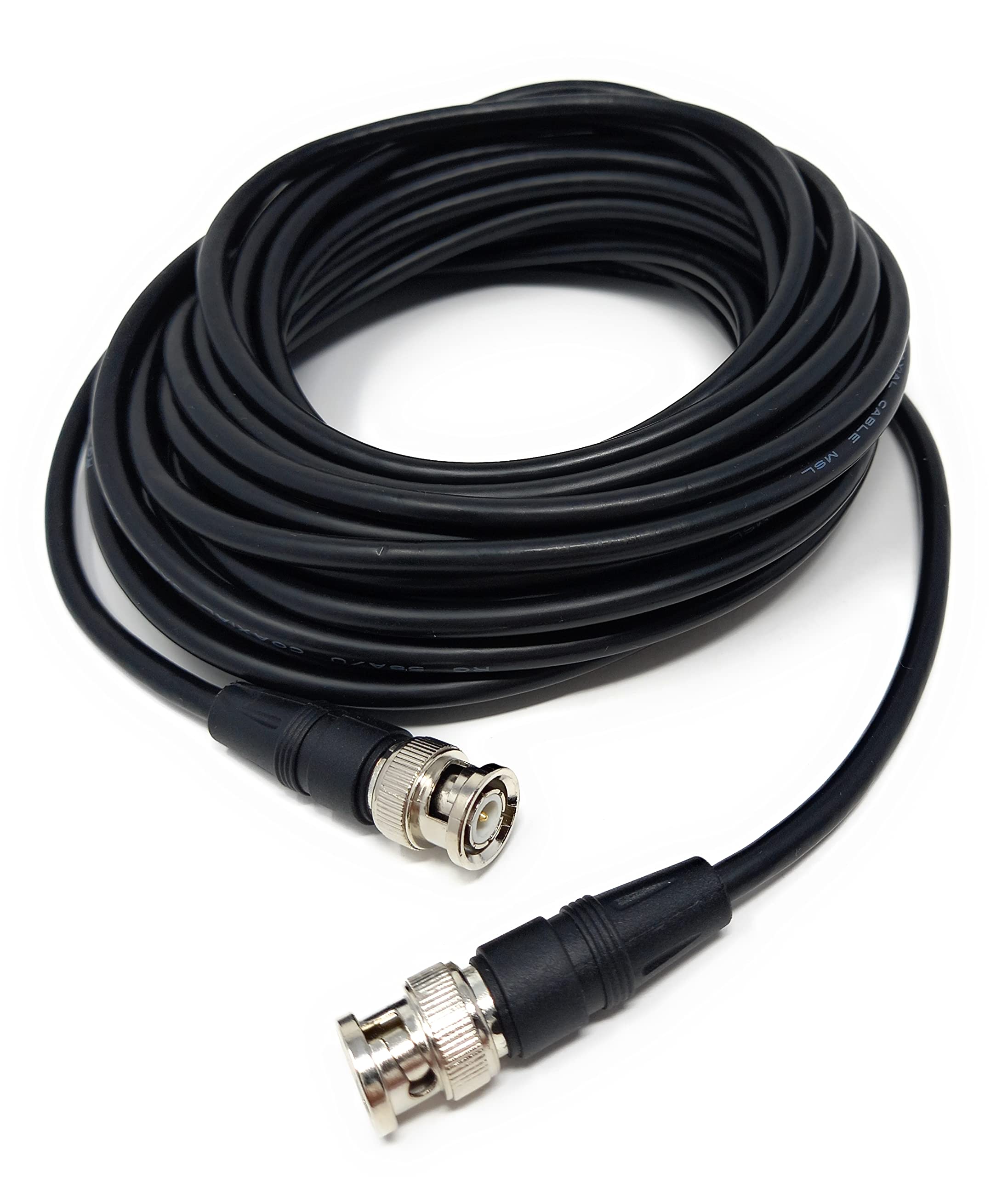 DRUT BNC Male to BNC Male Coax Lead 50 Ohm RG58/58U Coaxial Cable for Analogue and Serial Digital Interface Video Signals and CCTV Camera Equipment