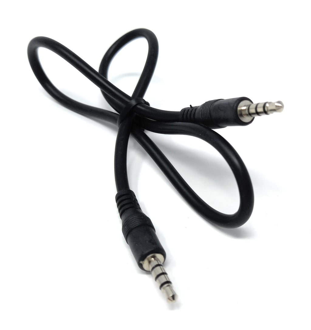 DRUT 3.5mm 4 Pole TRRS Aux Audio Mic Cable Male to Male Lead Headphone Mini Jack Stereo Cable Lead Cord