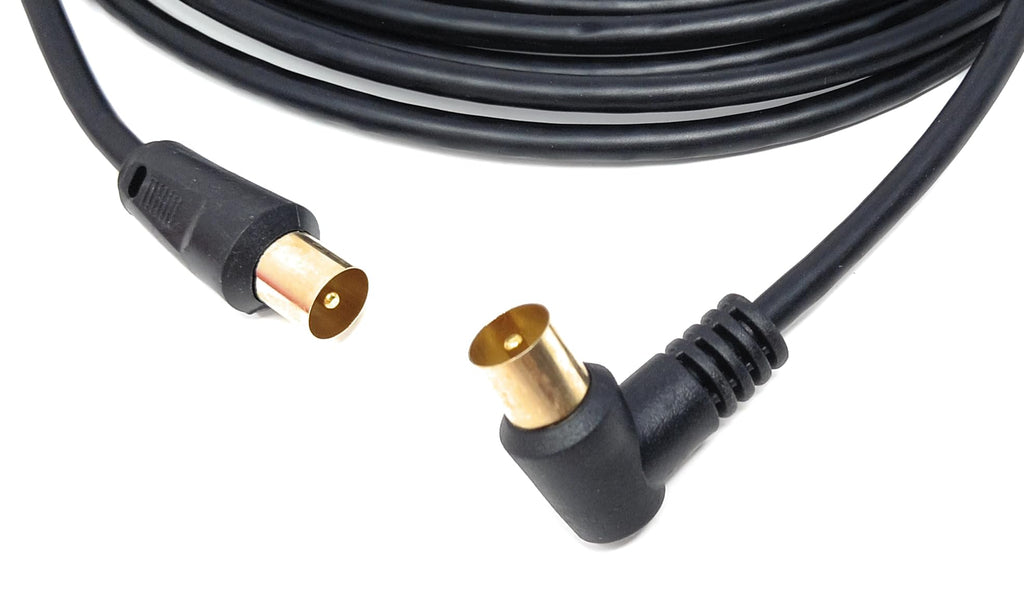 DRUT TV Male to Male Plug Coaxial Cable RG6 Aerial Digital Antenna RF Fly Lead Cable
