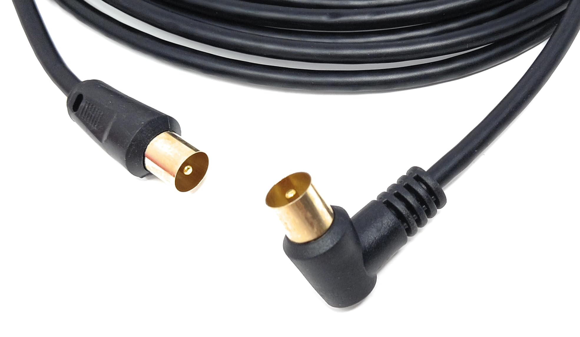 DRUT TV Male to Male Plug Coaxial Cable RG6 Aerial Digital Antenna RF Fly Lead Cable