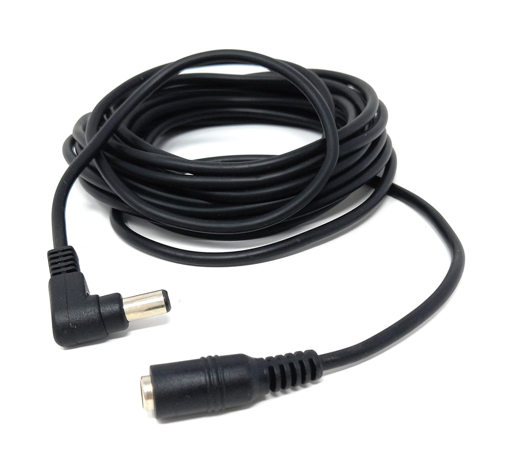 Right Angled 5.5mm x 2.5mm DC Power Extension Cable – Male to Female Adapter for CCTV, LED Signs, Solar-Powered Devices, and More