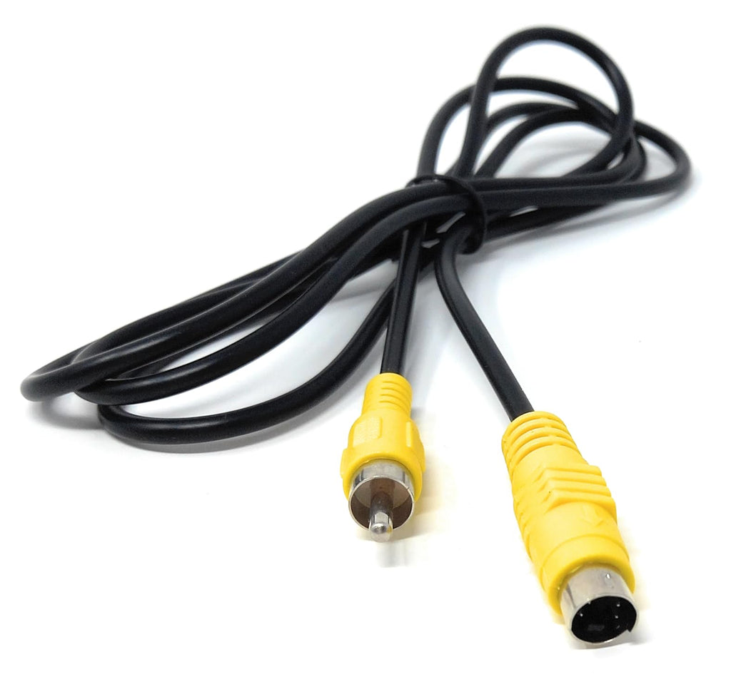 DRUT 1.5m Single RCA to S-Video 4-Pin TV AV Converter Cable – Adapter for PC, Computer, Video, and Projector