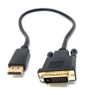 DRUT 0.5m DisplayPort Male to DVI Male Cable – DP to DVI Monitor Adapter Lead for PC, Laptop, Graphics Card to Display, Projector, HDTV