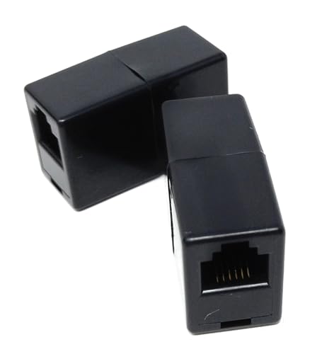 DRUT RJ12 (RJ11) 6P6C 6 Pin Female Coupler Adapter Cable Joining, Gender Changer, Extender
