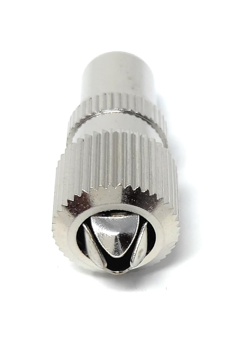 DRUT TV RF Male Plug Connector Adapter for Aerial Coaxial Coax Cable (Toolless Push In End)