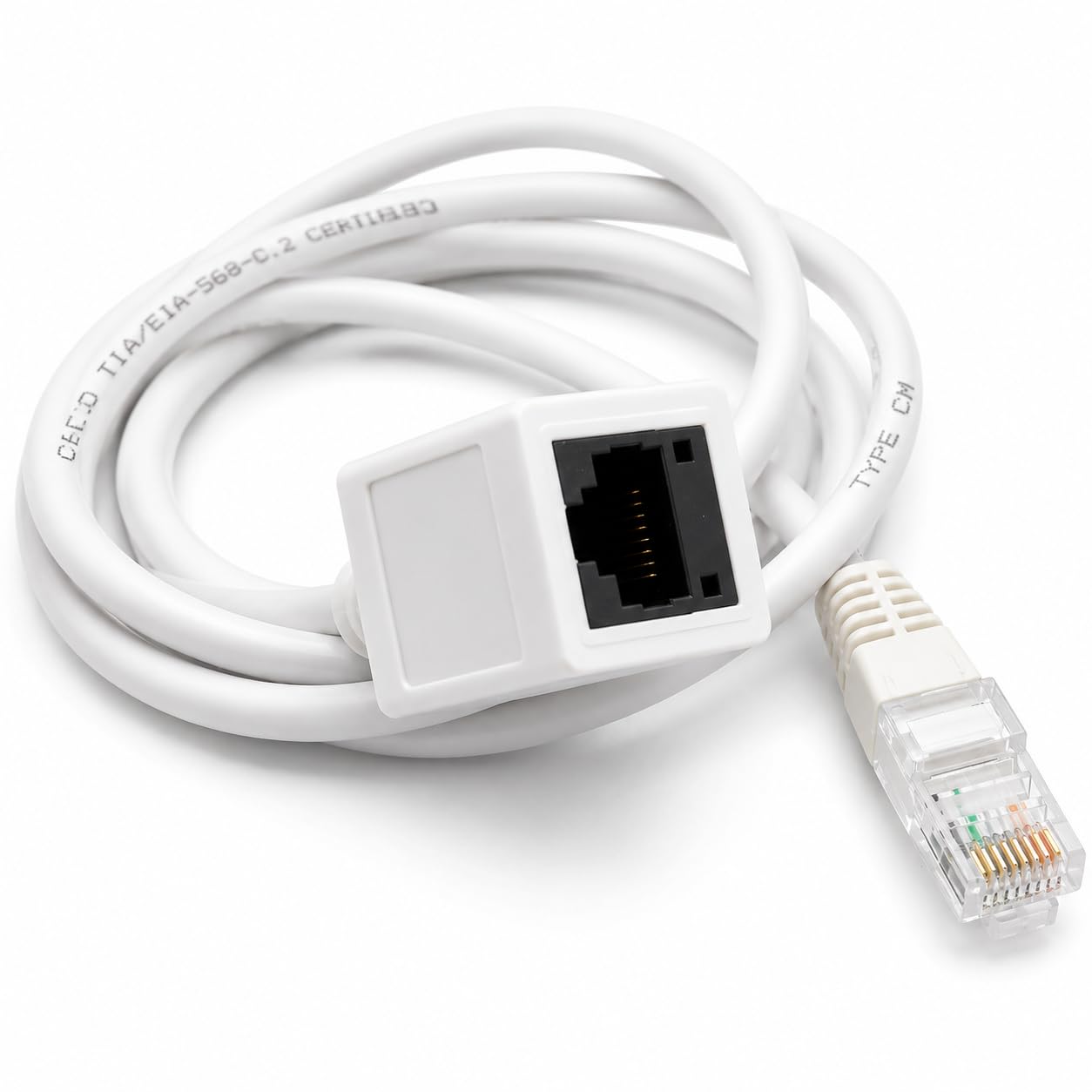 DRUT Cat5e Ethernet Extension Cable - RJ45 UTP Male to Female Network Patch Lead for Internet, LAN, and Computer Connections