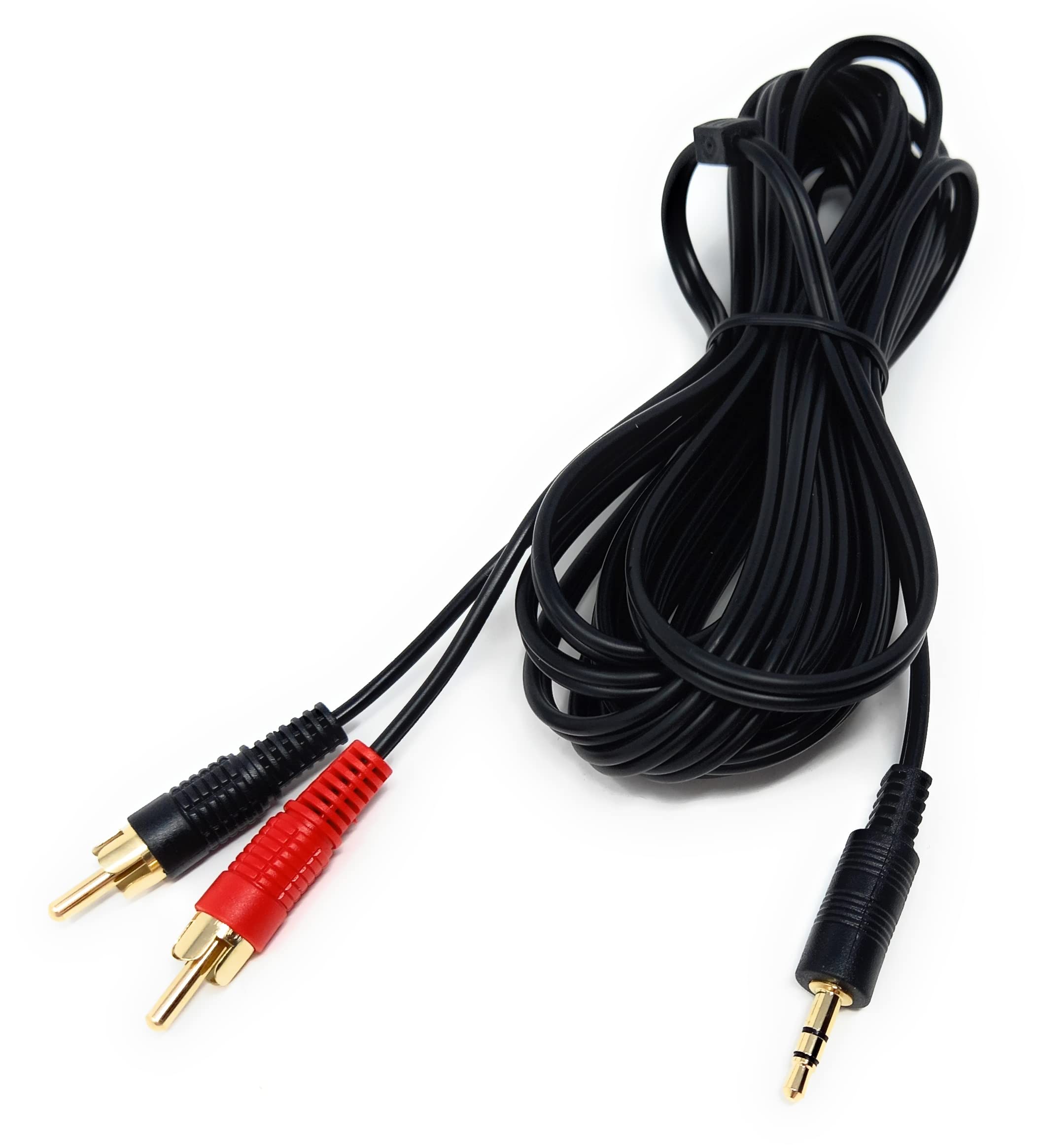 DRUT 3.5mm to Twin RCA Stereo Aux Phono Audio Cable Mini Jack Lead Cord Y Splitter Headphone Cord RCA Y Splitter Adapter