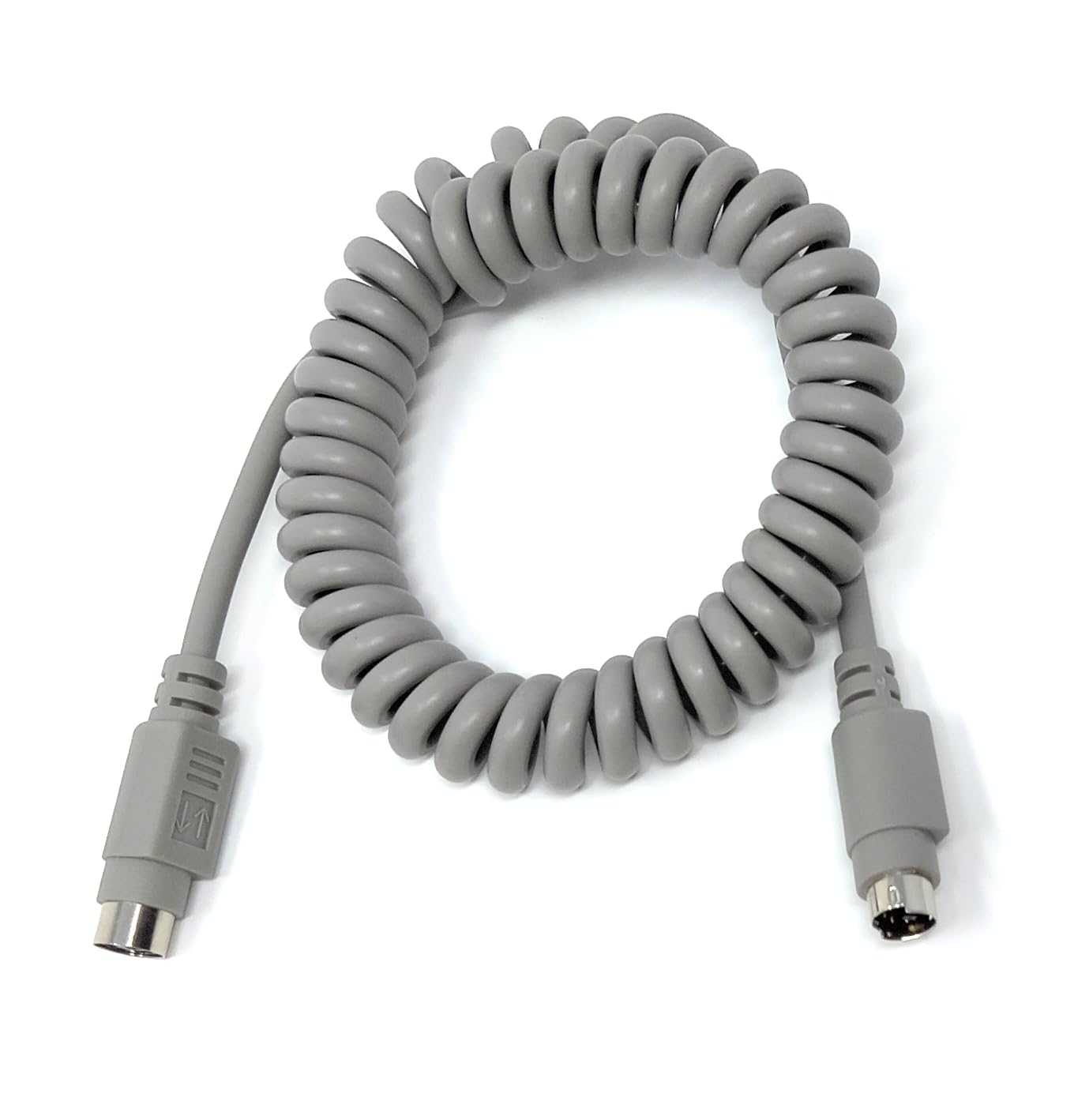 6 Pin Mini-Din Audio, Video, PS/2 Connection Coiled Extension Cable Lead, Male to Female, Compatible with PA Systems, Amp, Music Instruments, Data Communication, Ham Radio, Computer Interfaces, Max2m