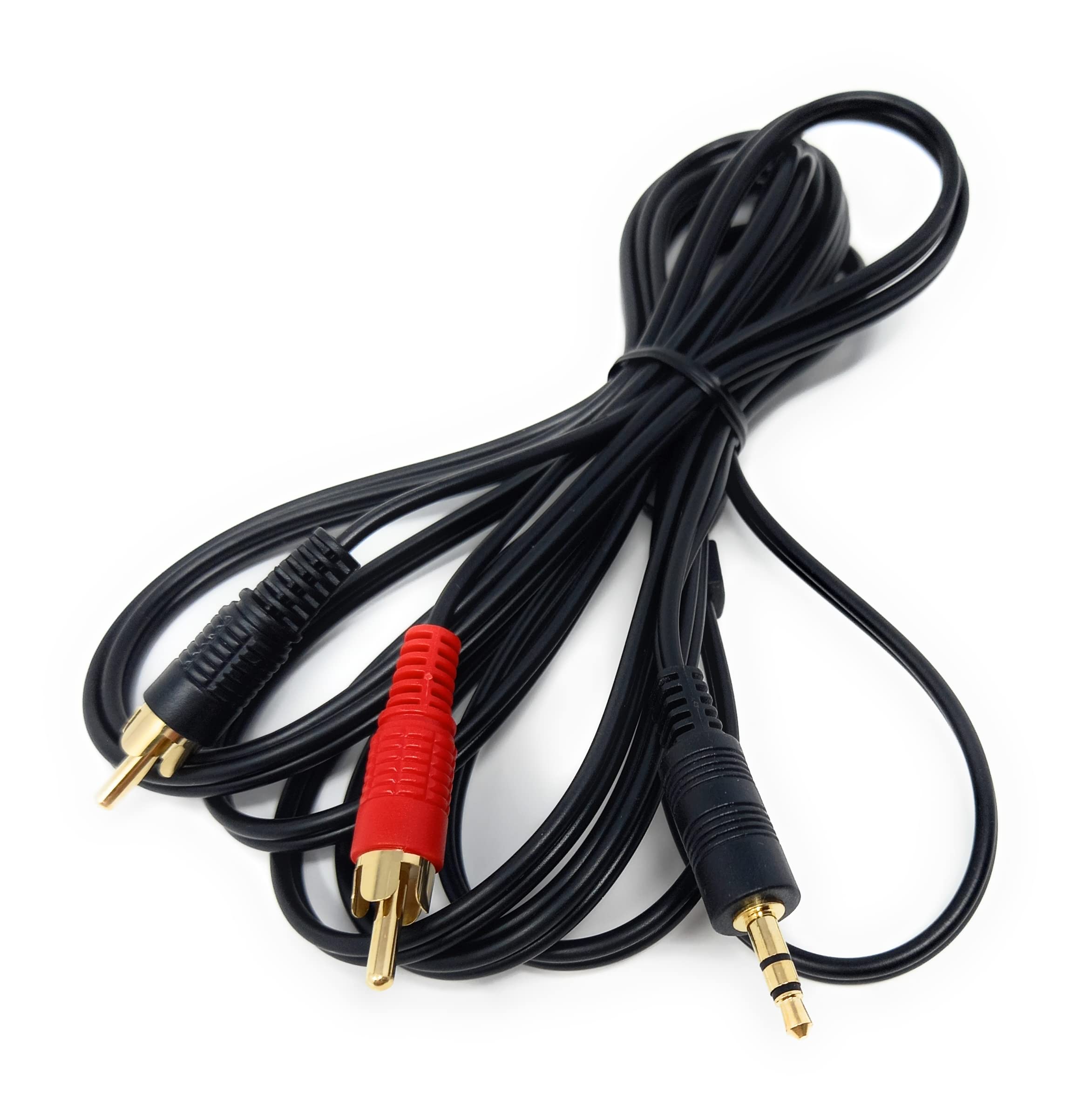 DRUT 3.5mm to Twin RCA Stereo Aux Phono Audio Cable Mini Jack Lead Cord Y Splitter Headphone Cord RCA Y Splitter Adapter
