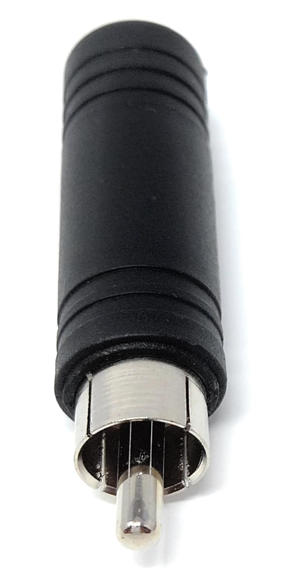 DRUT 6.35mm Mono Jack Socket to RCA Male Phono Plug Adapter
