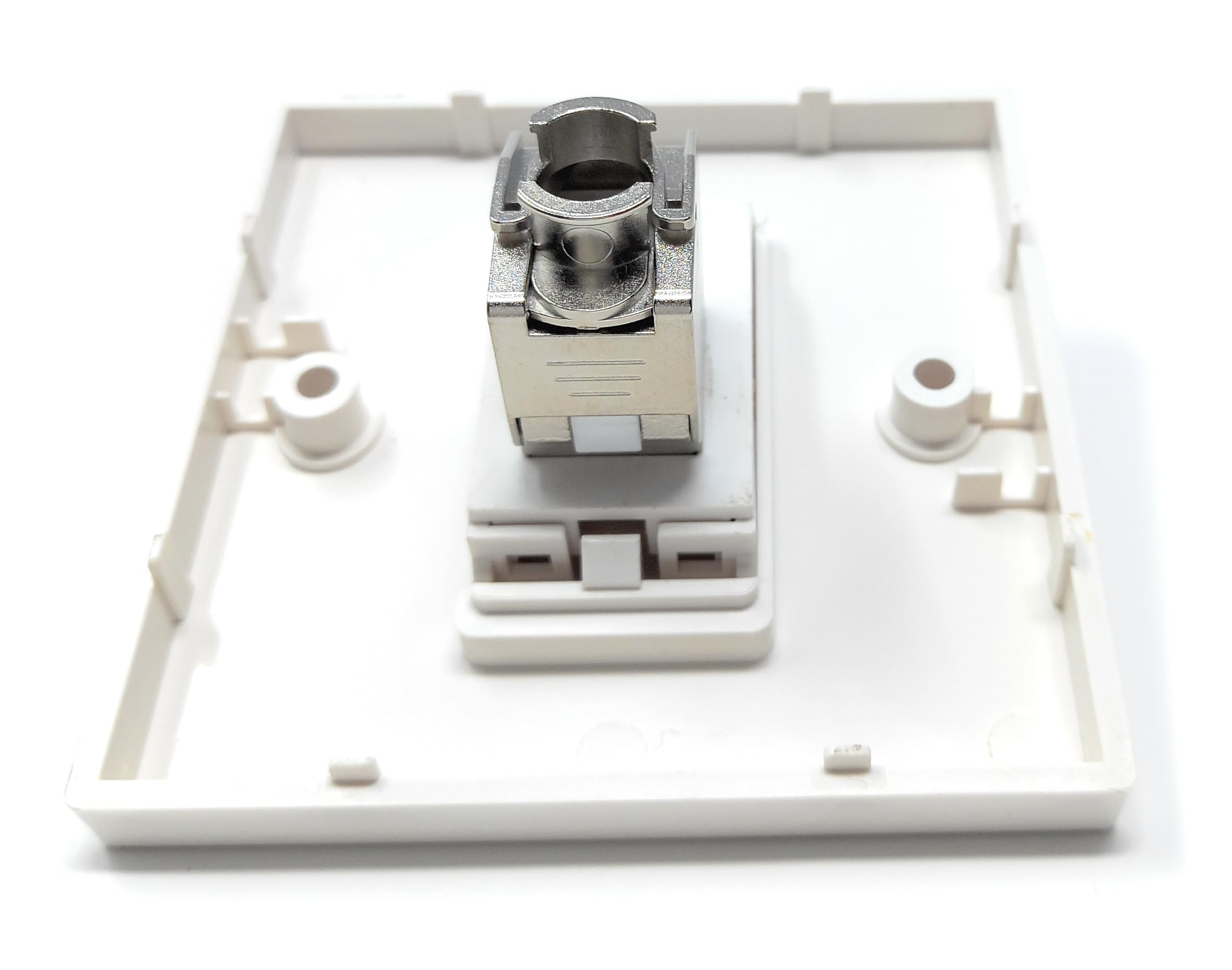 DRUT Cat6a Shielded Loaded Faceplate Tool-less for RJ45 Ethernet Cable