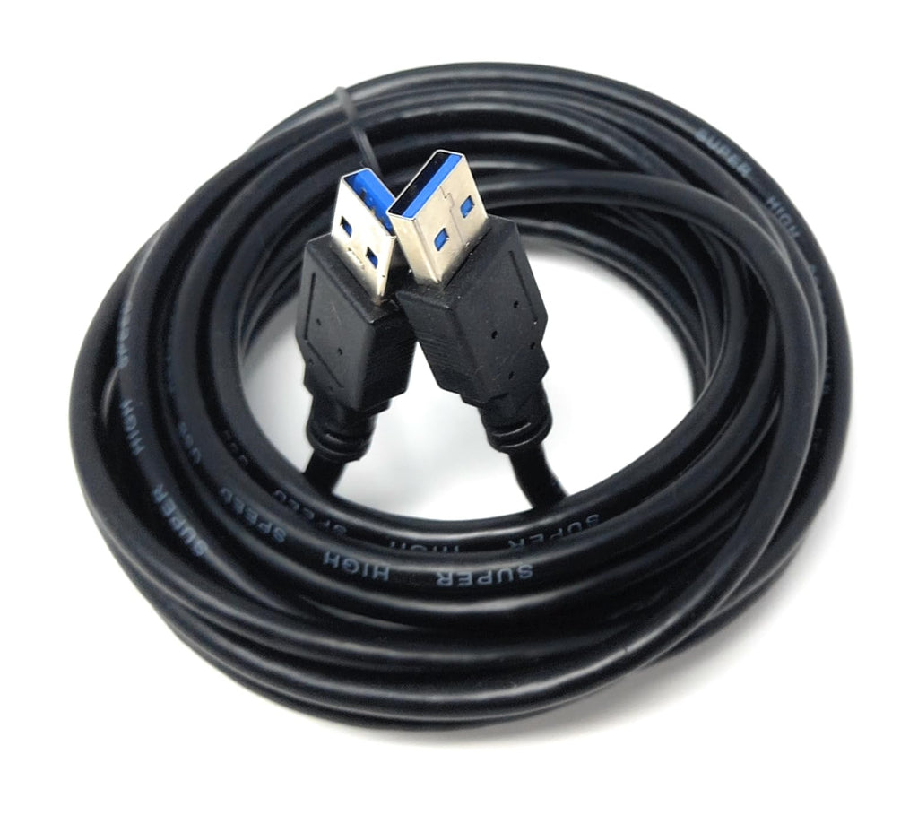 USB to USB 3.0 A Male to Male Lead 5 Gbit/s (625 MB/s), 10 Times Faster Than USB 2.0, SuperSpeed Data Transfer Cable