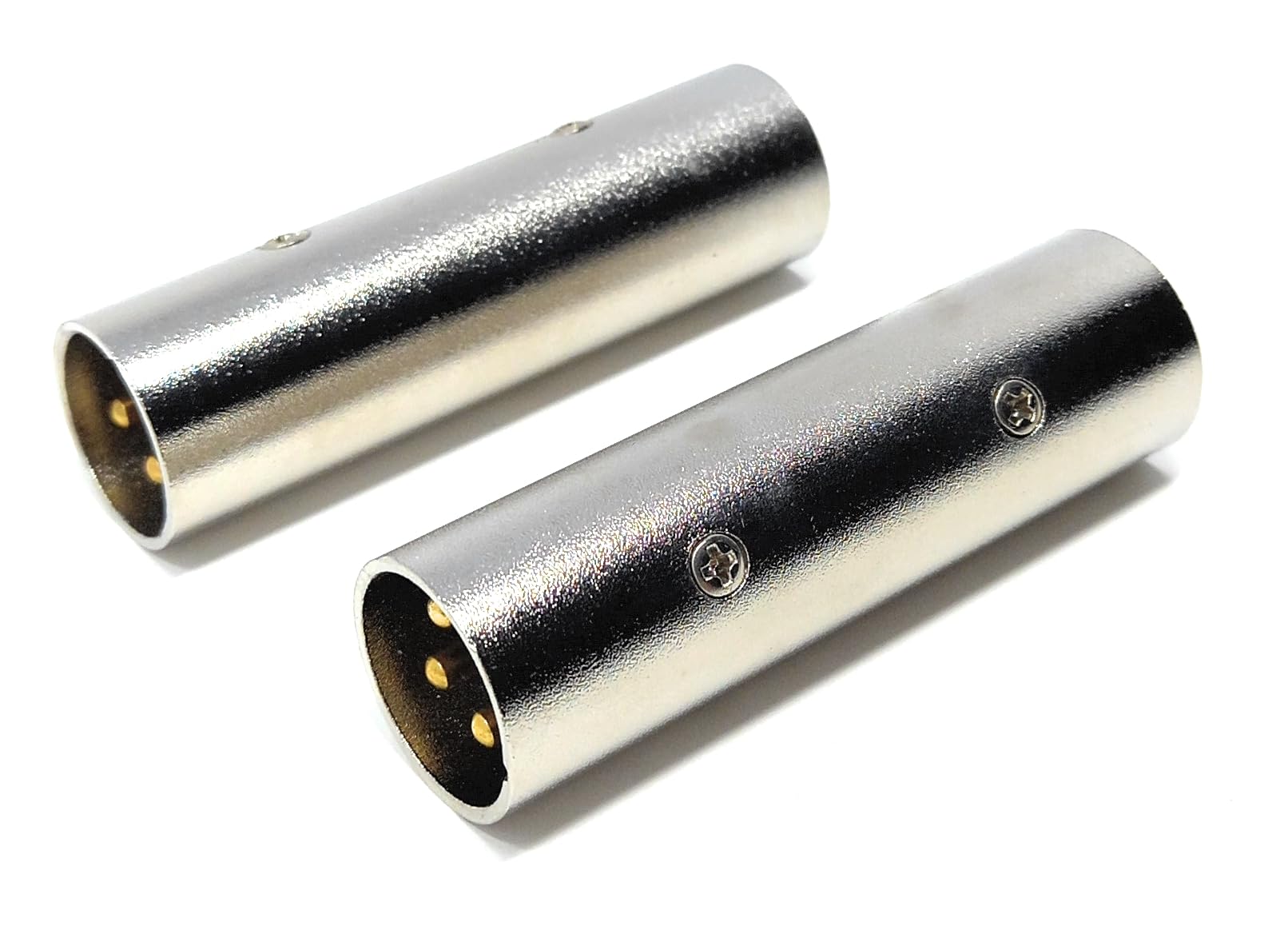 DRUT XLR to XLR Adapter 3 Pin Male to Male (M-M) Connector, Coupler, Gender Changer, Gold Pins