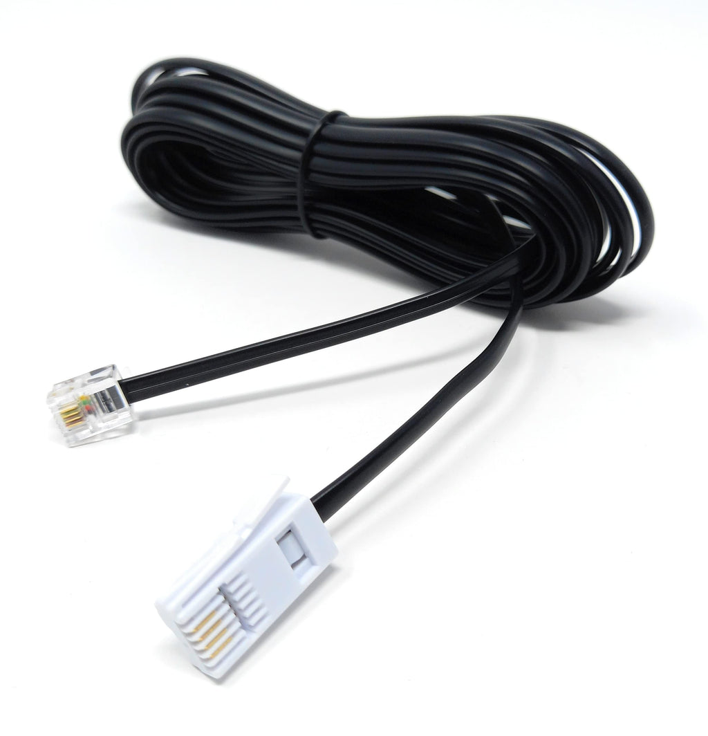 DRUT BT to RJ11 4 Wire (431A) Male to Male UK Telephone Modem Lead Cable