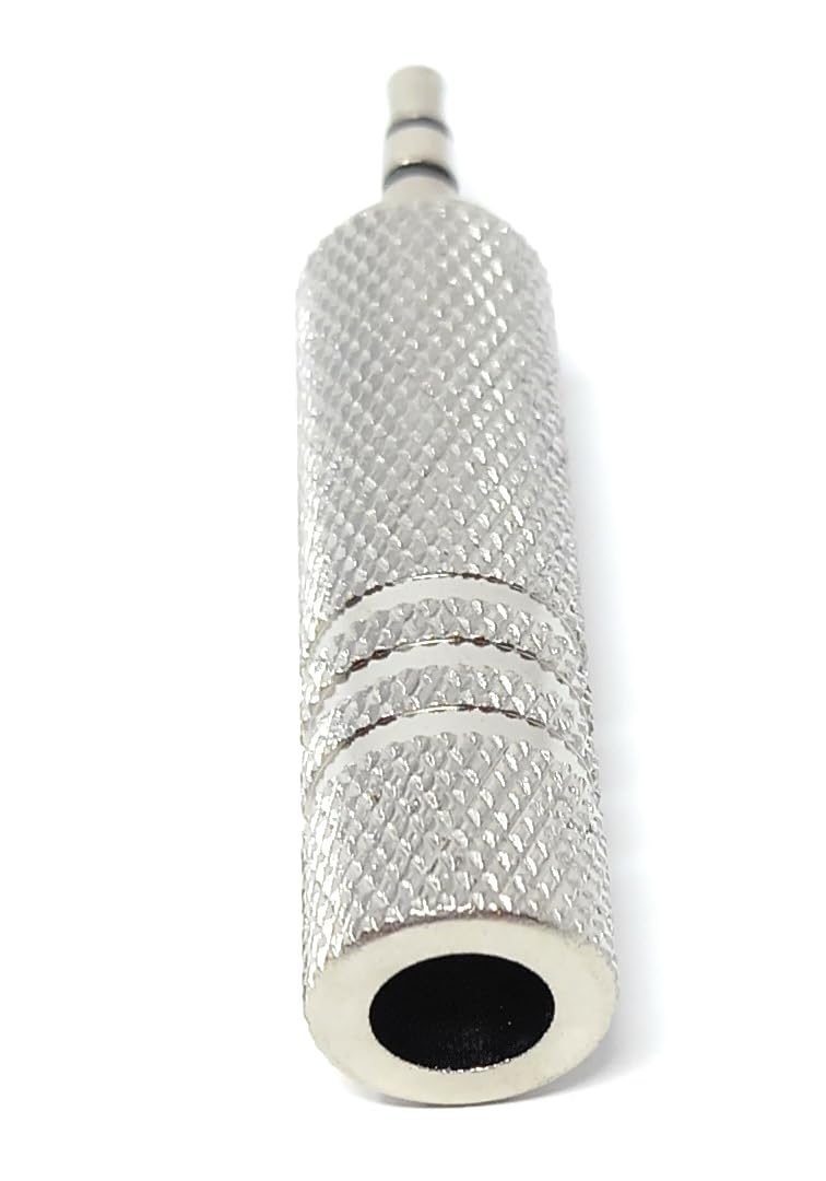 DRUT 3.5mm Stereo Male Jack to 6.35mm Stereo Socket Cable Audio Male to Female Adapter