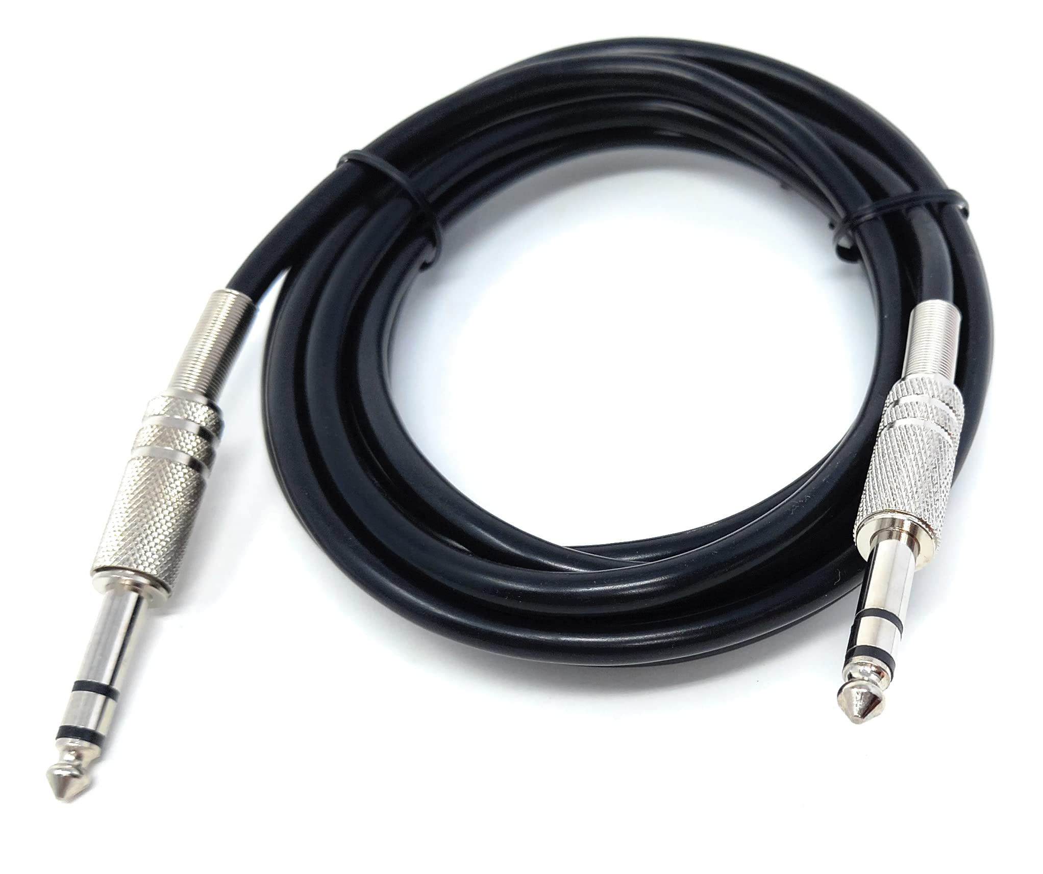 DRUT 6.35mm Male to 6.35mm Male Stereo Audio Cable, 1/4" TRS Connectors For Professional Music Instruments & Home Audio