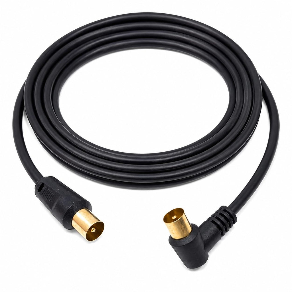 DRUT TV Male to Male Plug Coaxial Cable RG6 Aerial Digital Antenna RF Fly Lead Cable