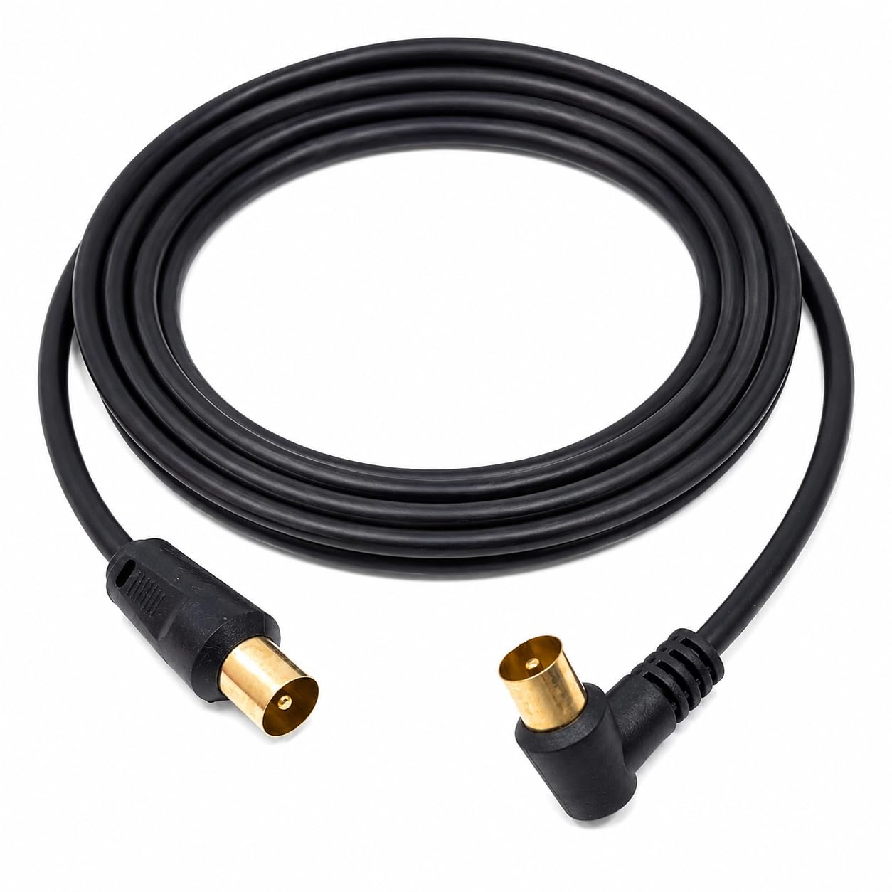 DRUT TV Male to Male Plug Coaxial Cable RG6 Aerial Digital Antenna RF Fly Lead Cable