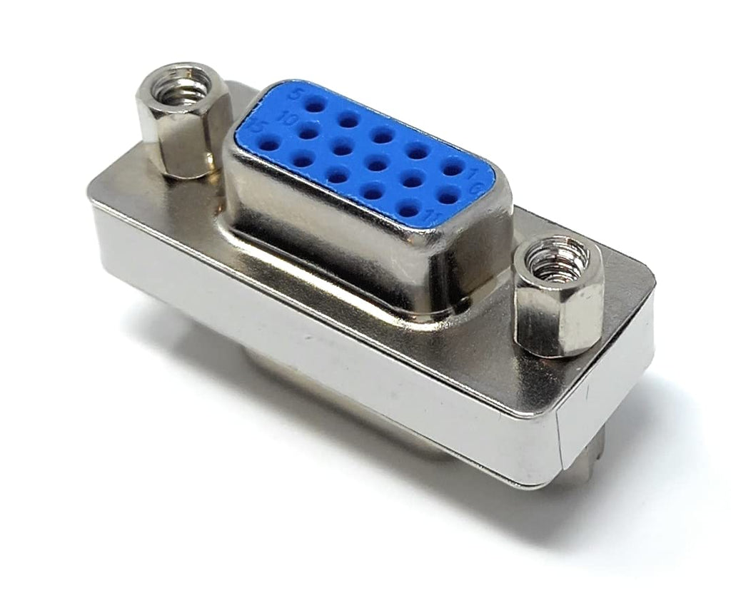 DRUT VGA Socket to Socket HD15 SVGA Gender Changer Cable Adapter Coupler, Female to Female, All Pins Connected
