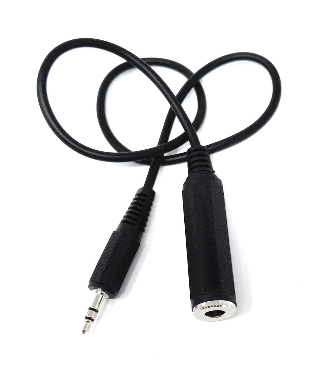 DRUT 3.5mm Stereo Jack to 6.35mm Stereo Socket Extension Lead Cable For Mics and Headphones