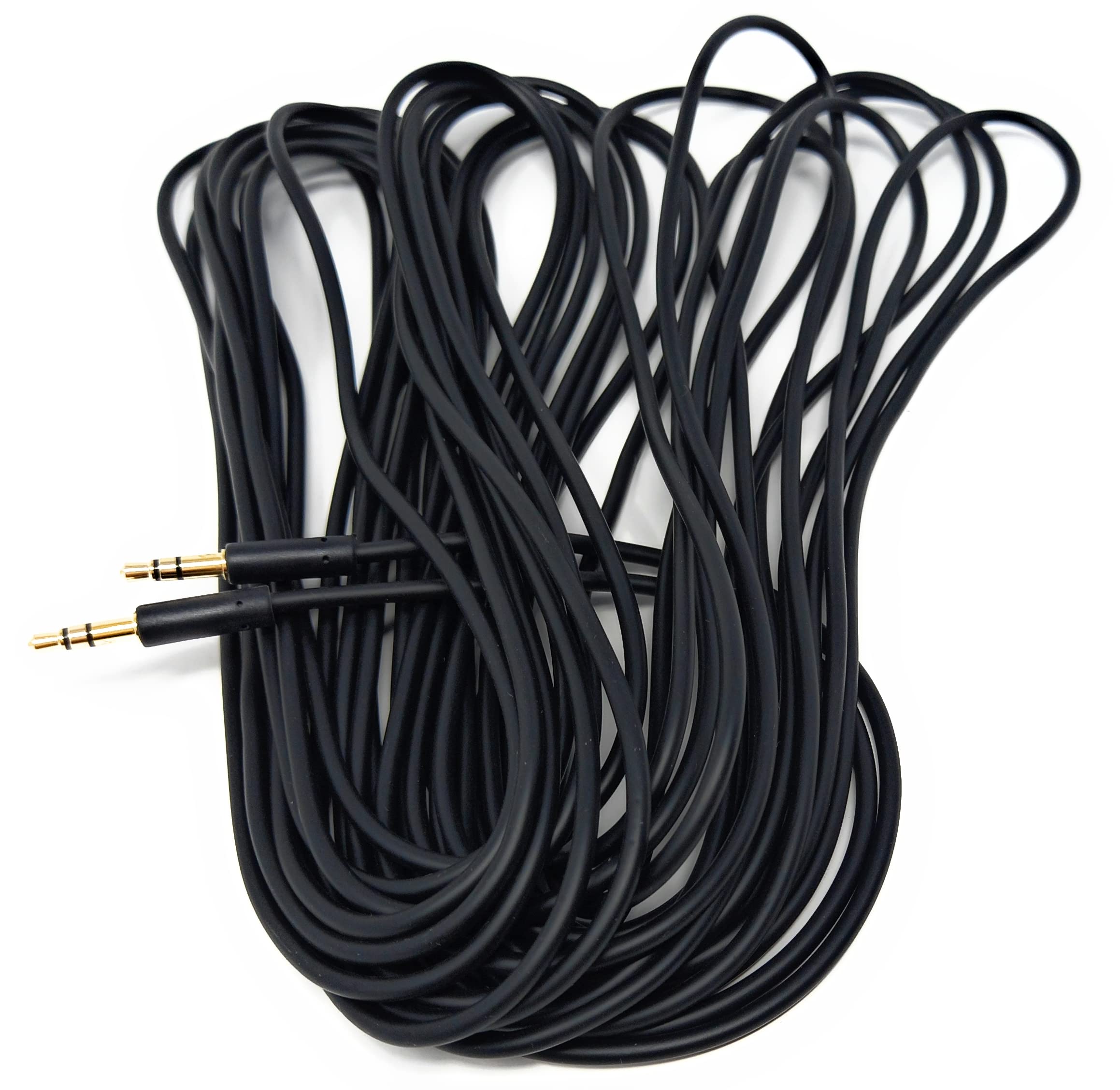 DRUT 3.5mm Stereo Audio Jack Plug to Plug, Male to Male AUX, Slim Flexible Lead Cable