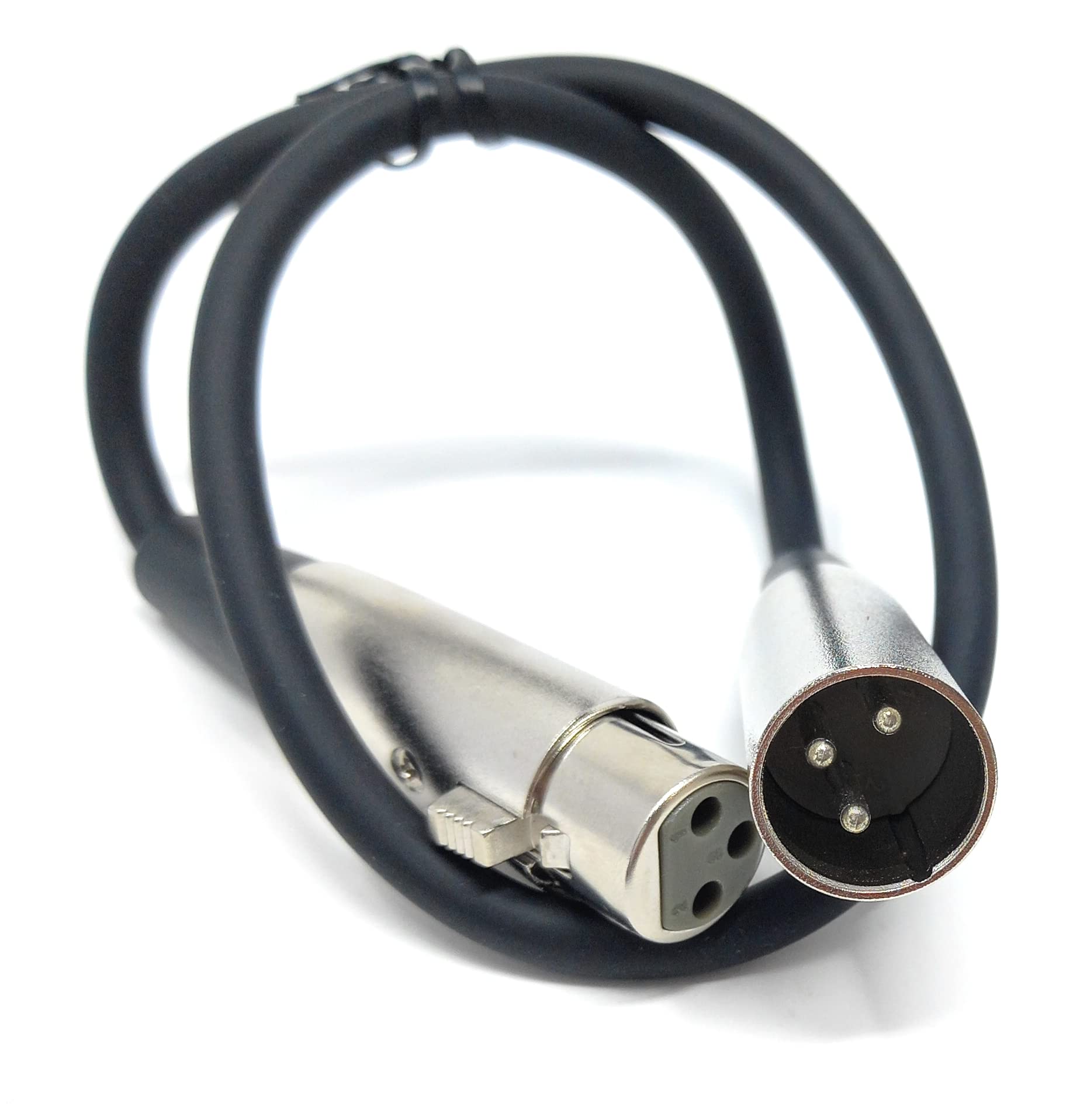 DRUT 3 pin XLR Male Plug To XLR Female Socket, Audio Microphone, Mixer, Speaker Lead Cable