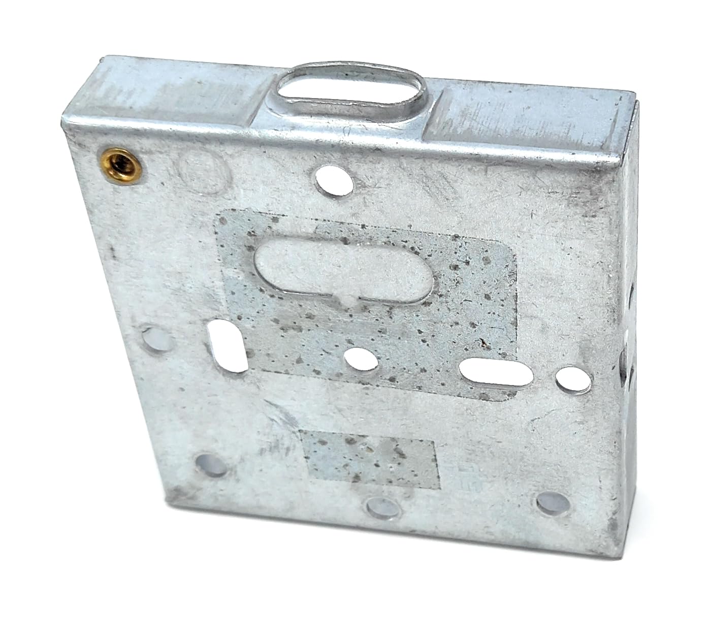1 Gang 16mm Metal Pattress Box – Surface Mount with Earth Terminals for Electrical Faceplates